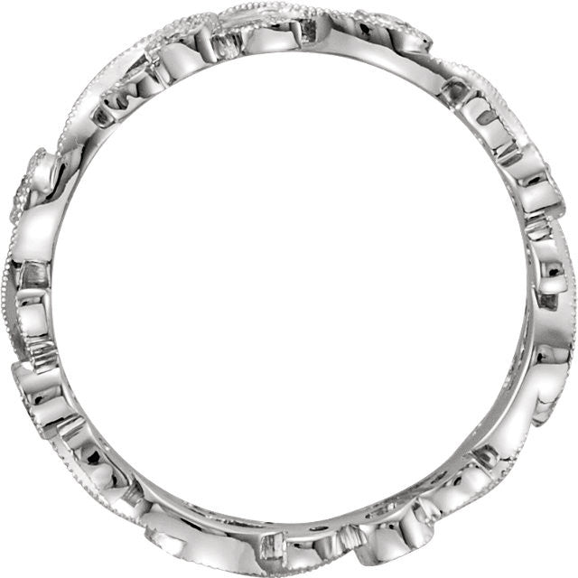 1/4 CTW Diamond Scroll Vine Eternity Band-Chris's Jewelry