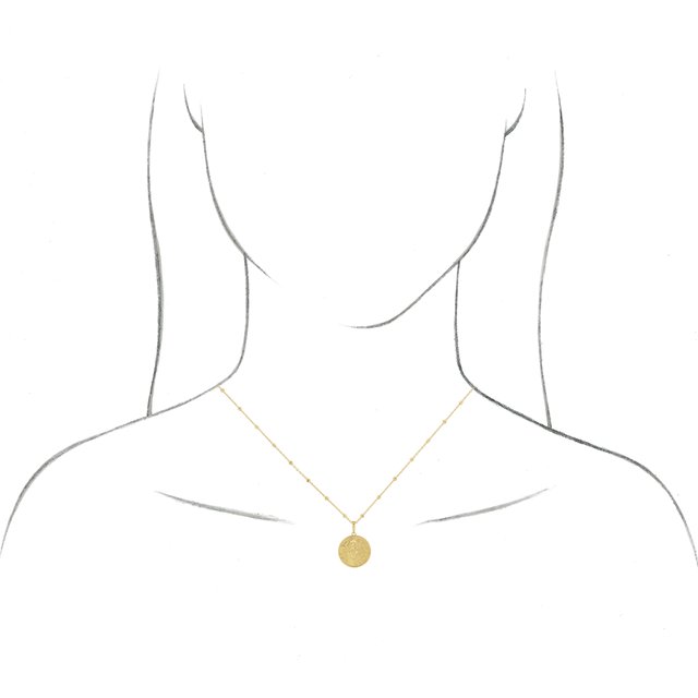 14K Yellow Gold Athena Coin 18" Necklace-88045:106:P-Chris's Jewelry