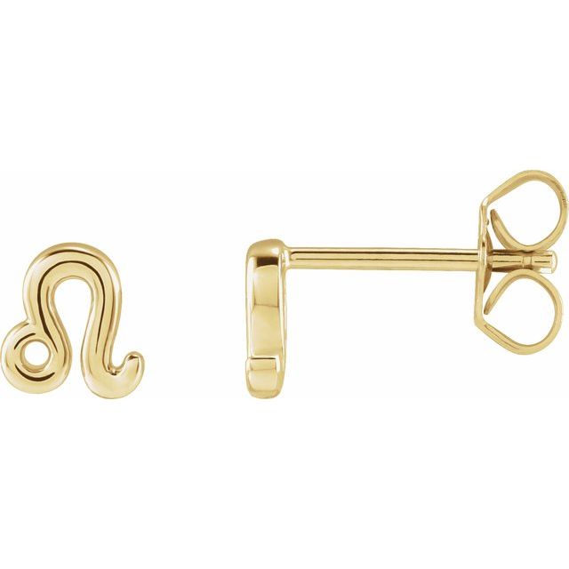 14K Yellow Gold Zodiac Earrings-688885:124:P-Chris's Jewelry