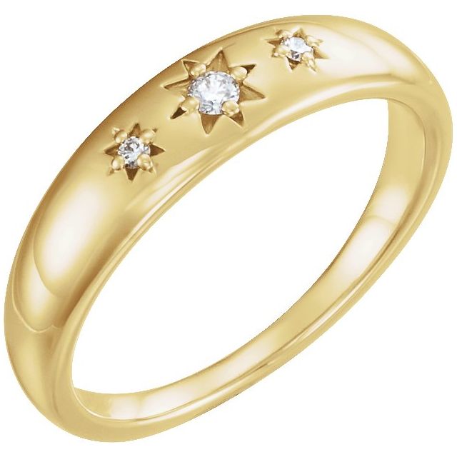 14K Yellow Gold .05 CTW Diamond Starburst Ring-123182:601:P-Chris's Jewelry