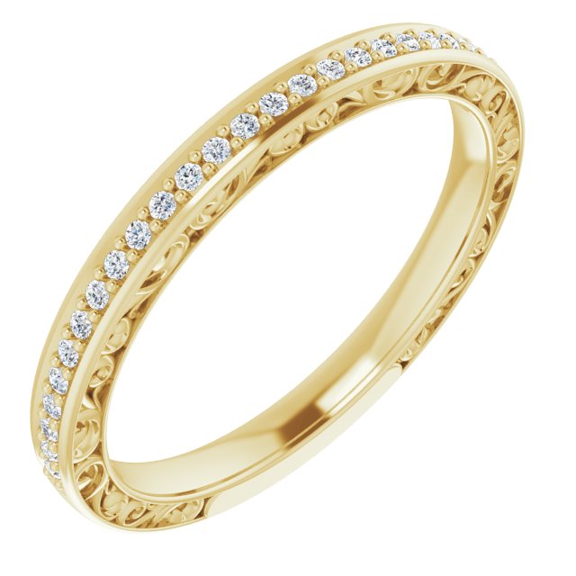 14k Gold 1/6 CTW Diamond Anniversary Band - White Rose or Yellow Gold-122460:101:P-Chris's Jewelry