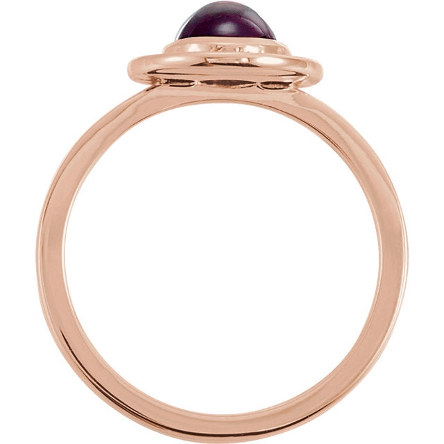 14k Gold Oval Rhodolite Garnet Diamond Halo Ring - White, Yellow or Rose or Platinum-Chris's Jewelry
