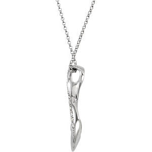 14k White Gold .05 CTW Diamond Infinity 18" Necklace-68975:100:P-Chris's Jewelry