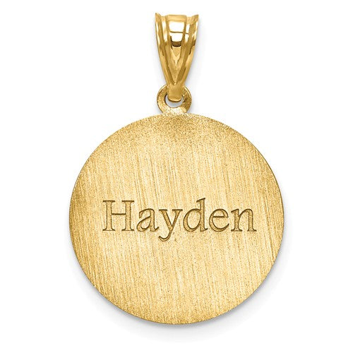 Basketball with Number and Engraved Name Pendant - Sterling Silver or Solid Gold-Chris's Jewelry