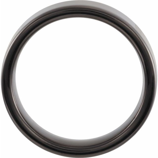 Black PVD Tungsten 6 mm Flat Band-Chris's Jewelry