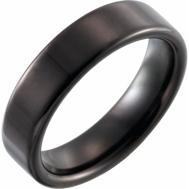 Black PVD Tungsten 6 mm Flat Band-Chris's Jewelry