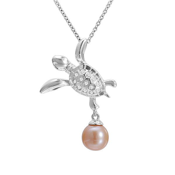 Pearl Keiki Honu Turtle Pendant by Alamea-238-91-01-Chris's Jewelry