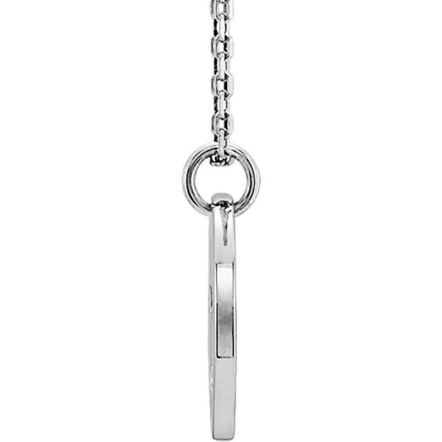 Pierced Cross .03 CTW Diamond Disc Pendant or Necklace-Chris's Jewelry