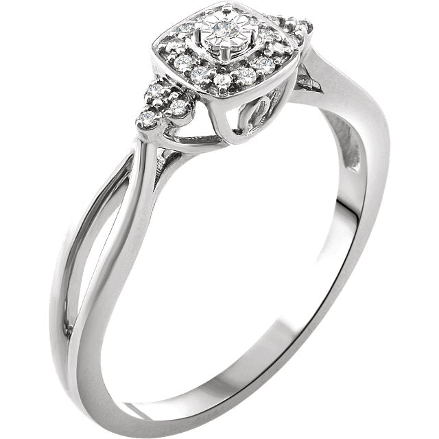 10K White Gold .05 CTW Diamond Halo Promise Ring-653017:60001:P-Chris's Jewelry