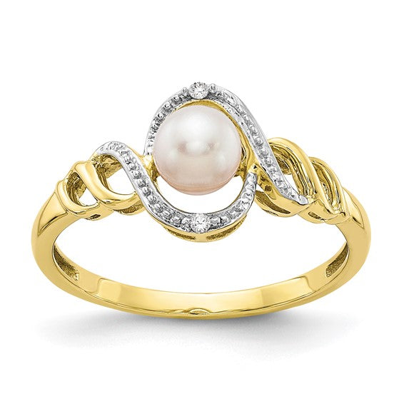 10k White or Yellow Gold Genuine Oval Gemstone & Diamond Rings-10XB303-Chris's Jewelry