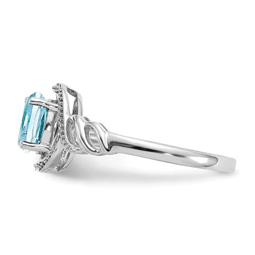 10k White or Yellow Gold Genuine Oval Gemstone & Diamond Rings-Chris's Jewelry