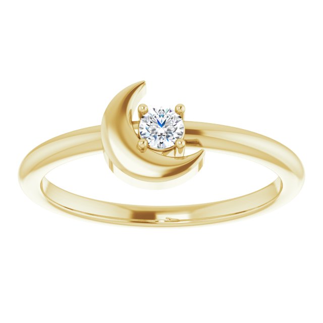 14K Gold 1/10 CT Natural Diamond Celestial Ring-126200:103:P-Chris's Jewelry