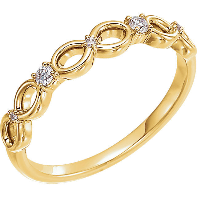 14K Gold .08 CTW Diamond Infinity-Style Ring-123285:601:P-Chris's Jewelry