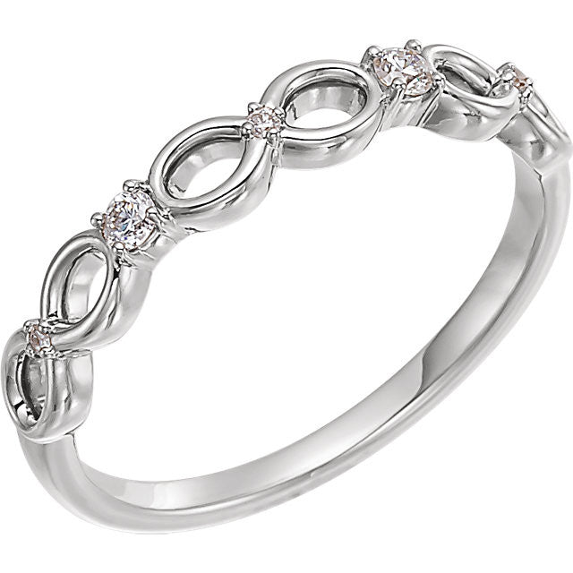 14K Gold .08 CTW Diamond Infinity-Style Ring-123285:600:P-Chris's Jewelry