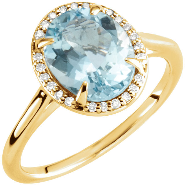 14K White Gold 10x8mm Oval Aquamarine & .06 CTW Diamond Halo Ring-71634:104:P-Chris's Jewelry