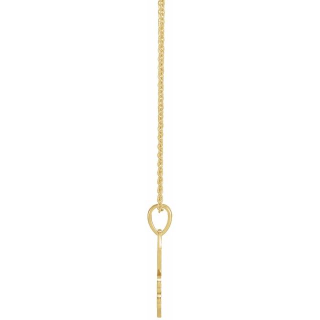 14K Yellow Gold Petite Lotus 16-18" Necklace-87658:102:P-Chris's Jewelry