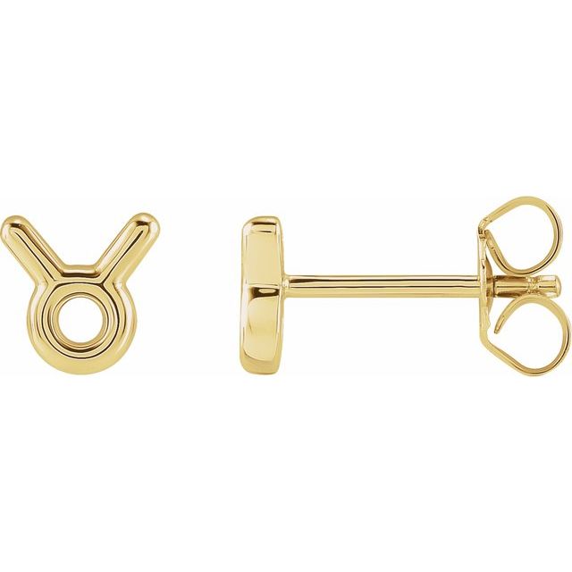 14K Yellow Gold Zodiac Earrings-688885:130:P-Chris's Jewelry
