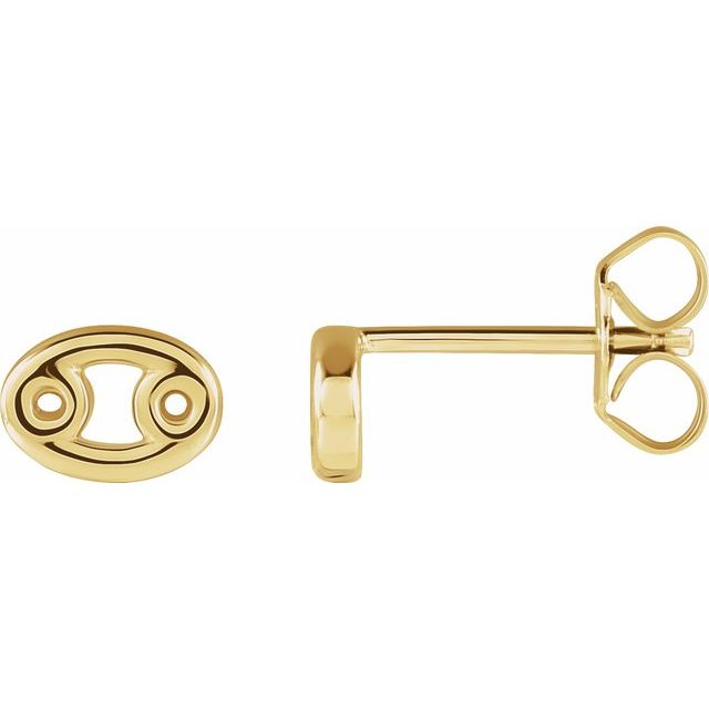 14K Yellow Gold Zodiac Earrings-688885:118:P-Chris's Jewelry