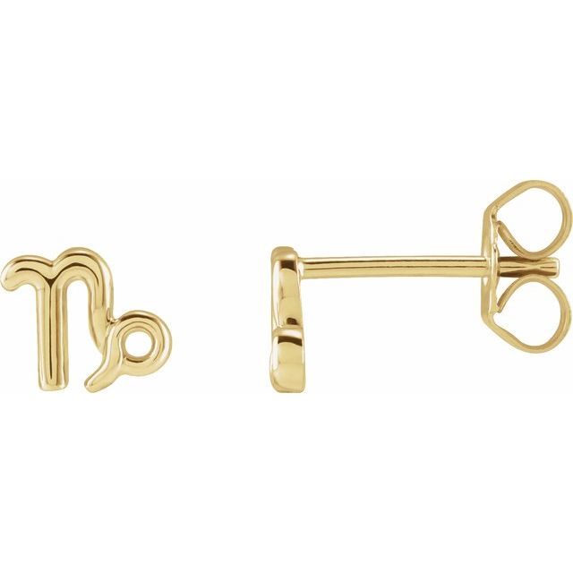 14K Yellow Gold Zodiac Earrings-688885:103:P-Chris's Jewelry