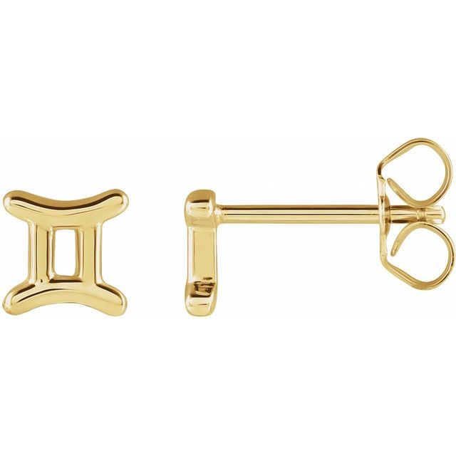 14K Yellow Gold Zodiac Earrings-688885:127:P-Chris's Jewelry