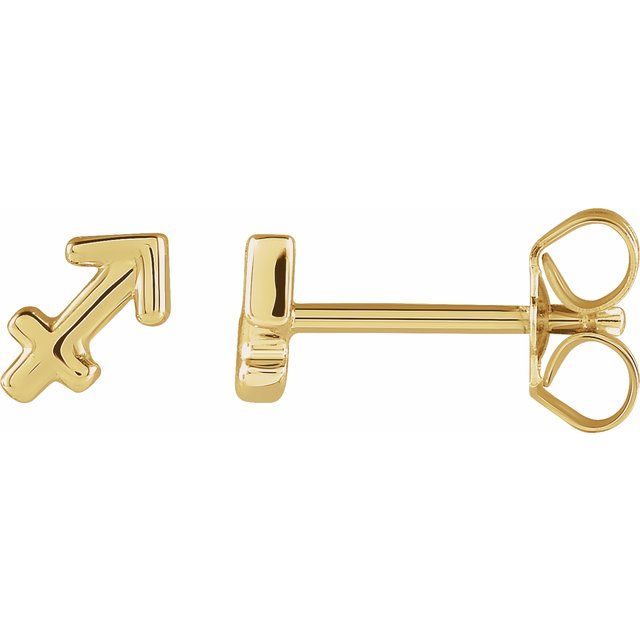 14K Yellow Gold Zodiac Earrings-688885:109:P-Chris's Jewelry