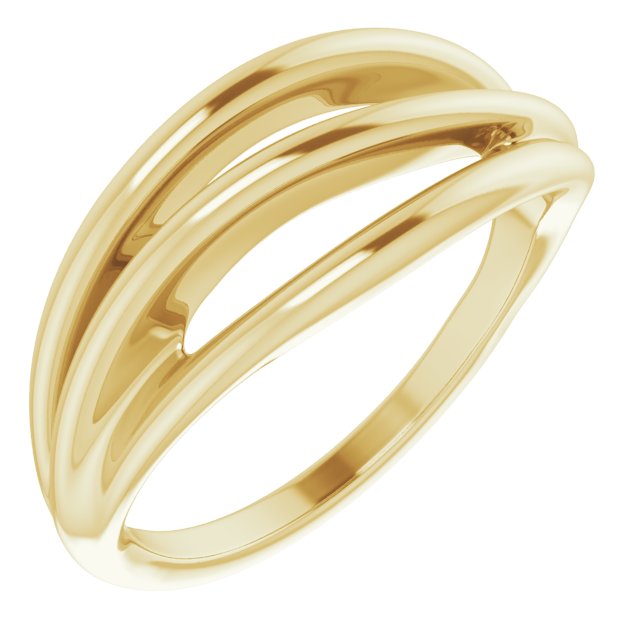 14K Yellow Negative Space Ring-57780:101:P-Chris's Jewelry