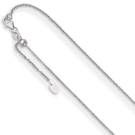 14KWCH 14k White Gold Chain Options for Customizations-14CBL11ADW-Chris's Jewelry