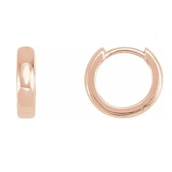 14k Gold 11.5 mm Hinged Huggie Hoop Earrings-20007:6001:P-Chris's Jewelry