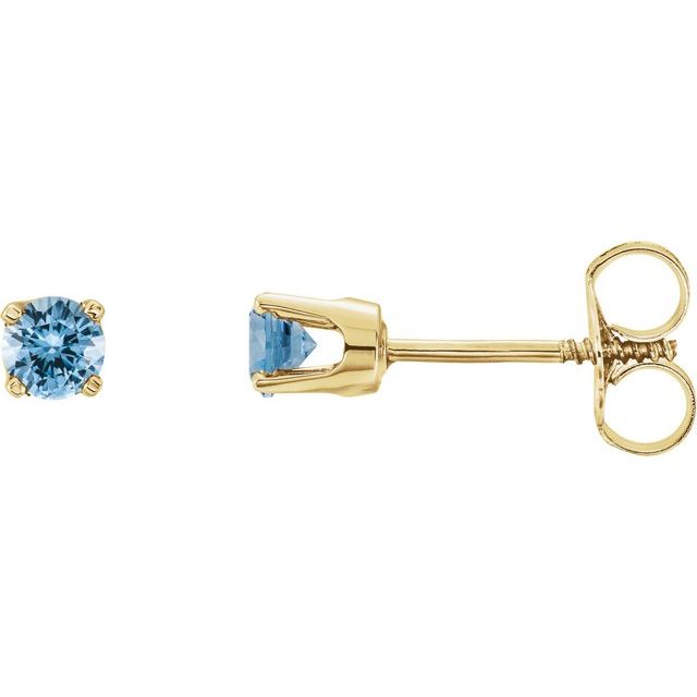 14k Gold 3mm Round Birthstone Youth Screw Back Earrings-651643:70058:P-Chris's Jewelry
