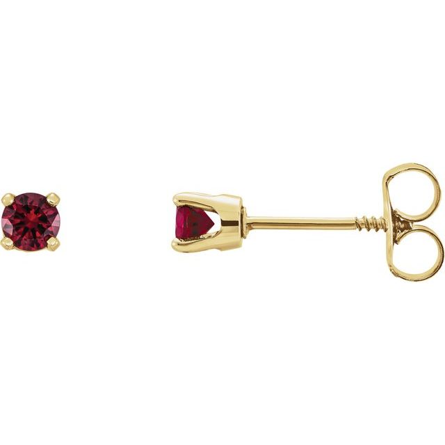 14k Gold 3mm Round Birthstone Youth Screw Back Earrings-651643:70025:P-Chris's Jewelry