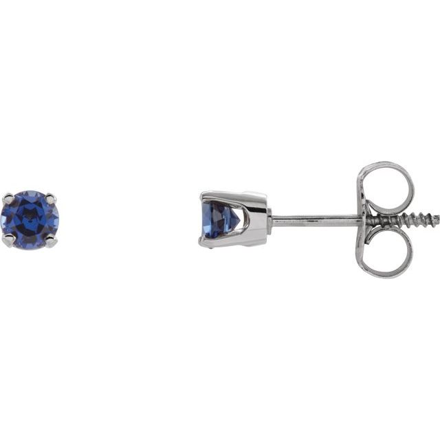 14k Gold 3mm Round Birthstone Youth Screw Back Earrings-651643:70048:P-Chris's Jewelry