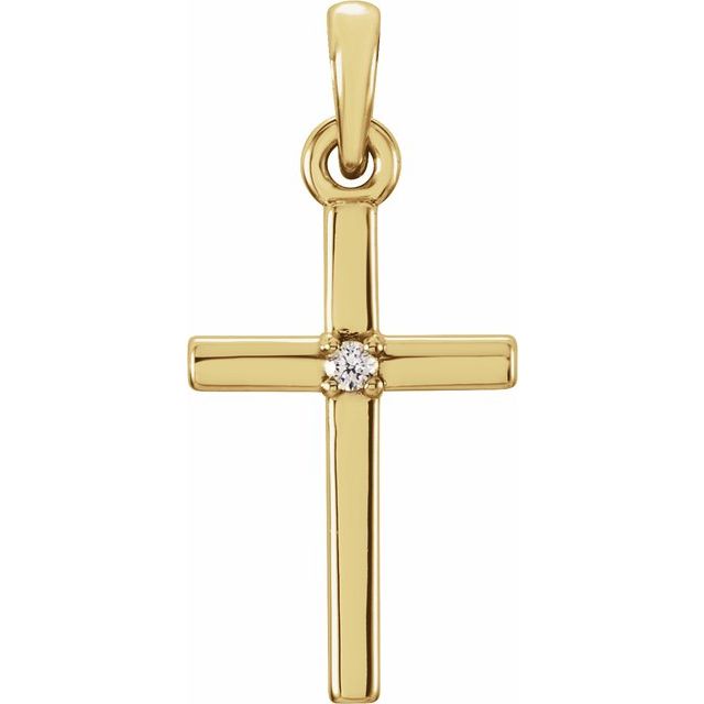 14k Gold Birthstone 22.6x11.4 mm Cross Pendants-Chris's Jewelry