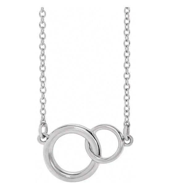 14k Gold Interlocking Circle Necklace-86742:617:P-Chris's Jewelry