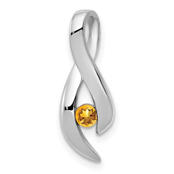 14k White Gold 3mm Gemstone Infinity Inspired Pendants-XP951CI-Chris's Jewelry