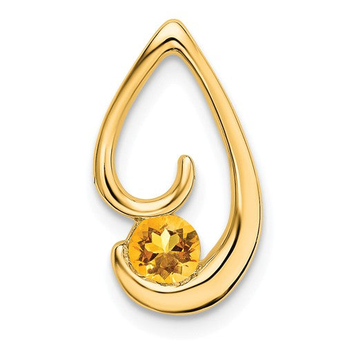 14k White or Yellow Gold Gemstone Slide Pendants-Chris's Jewelry