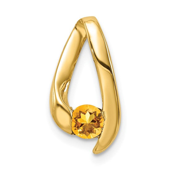 14k Yellow Gold 4mm Gemstone Slide Pendants-XP948CI-Chris's Jewelry