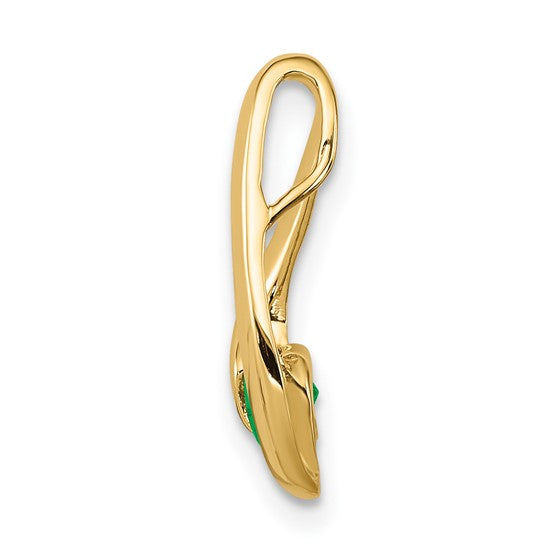 14k Yellow Gold 4mm Gemstone Slide Pendants-Chris's Jewelry