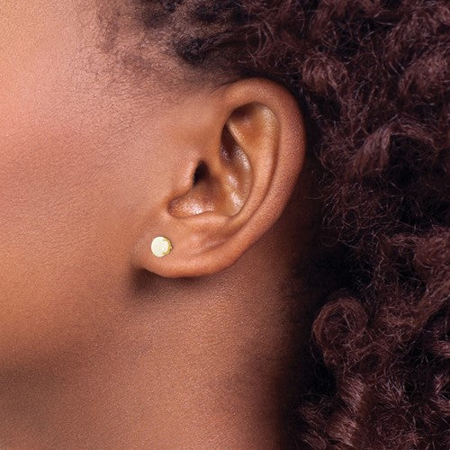 14k Yellow Gold Genuine Gemstones Post Earrings-Chris's Jewelry