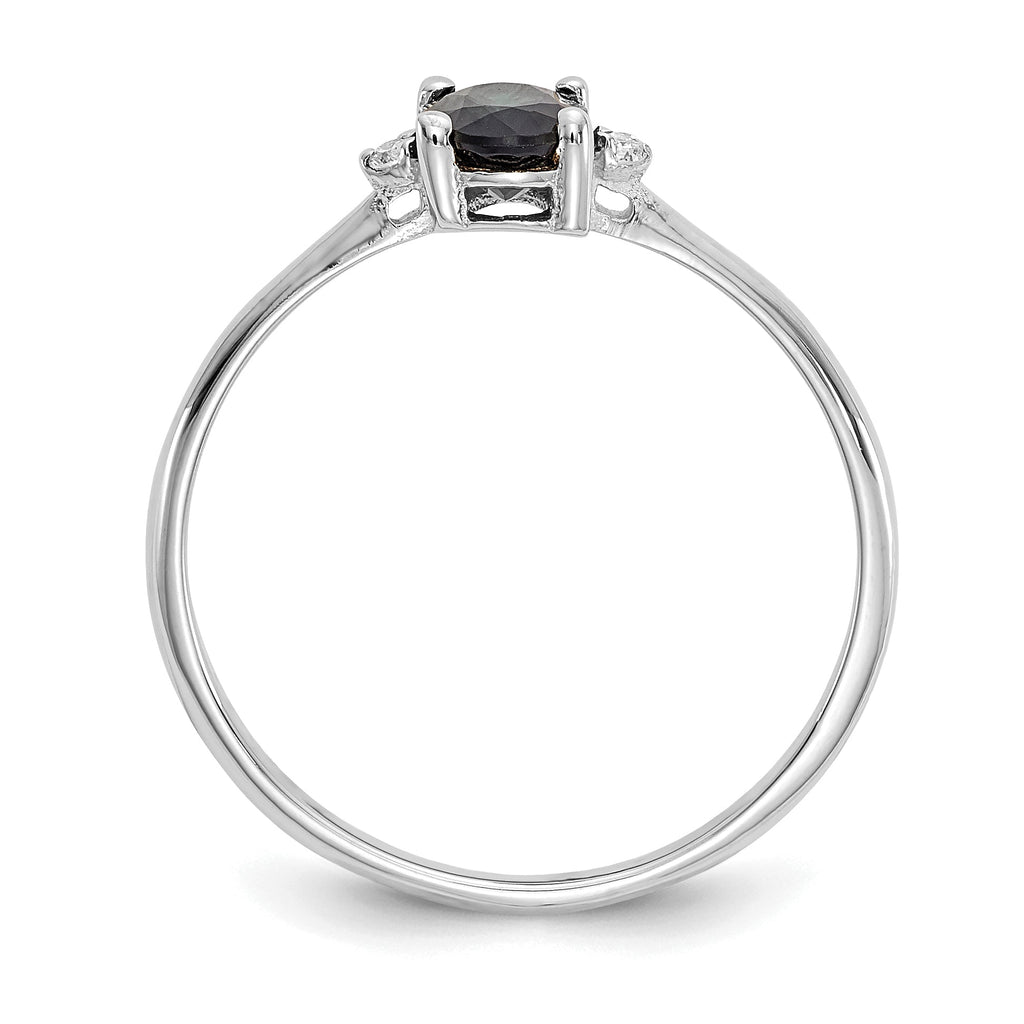 14k or 10k Gold Diamond & Oval Genuine Gemstone Birthstone Rings-Chris's Jewelry