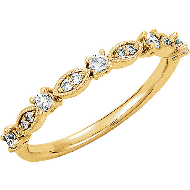 1/5 CTW Diamond Granulated Stackable Anniversary Band - 14k Gold or Platinum-68970:105:P-Chris's Jewelry