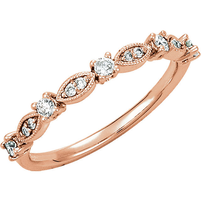 1/5 CTW Diamond Granulated Stackable Anniversary Band - 14k Gold or Platinum-68970:101:P-Chris's Jewelry