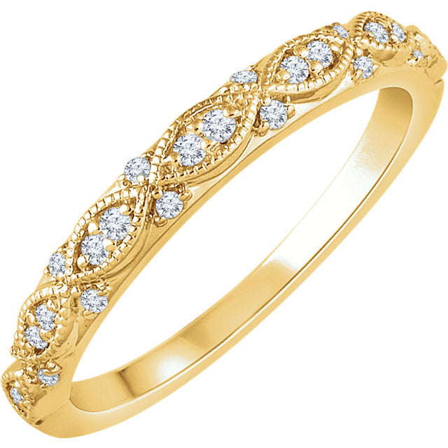 1/8 CTW Diamond Infinity Style Carved Anniversary Band - 14k Gold or Platinum-652292:600:P-Chris's Jewelry