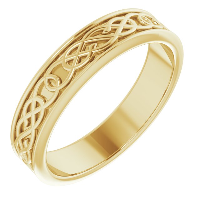 5mm Wide Celtic Design Band - Solid Gold or Platinum-51745-Chris's Jewelry