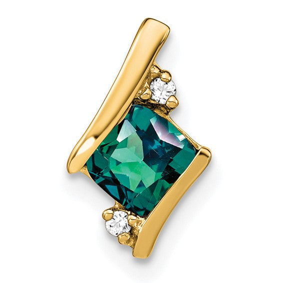 Cushion Cut Gemstone & Diamond Pendants-PM7398-CA-002-1YA-Chris's Jewelry
