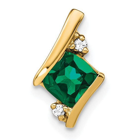 Cushion Cut Gemstone & Diamond Pendants-PM7398-CEM-002-1YA-Chris's Jewelry