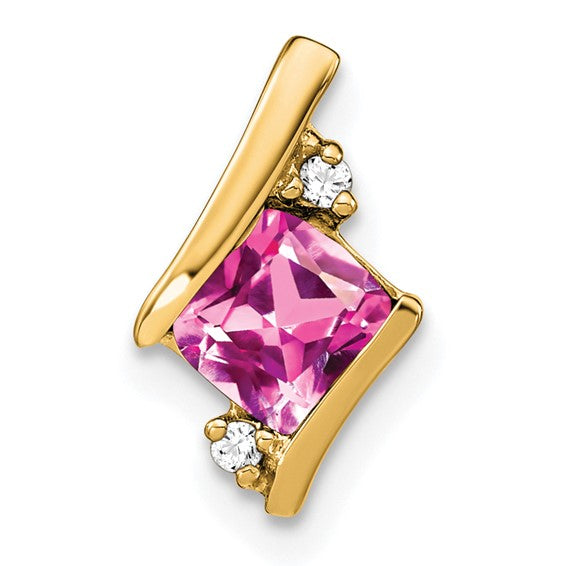 Cushion Cut Gemstone & Diamond Pendants-PM7398-CPS-002-1YA-Chris's Jewelry