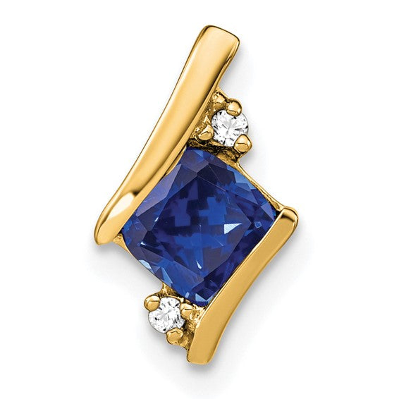 Cushion Cut Gemstone & Diamond Pendants-PM7398-CSA-002-1YA-Chris's Jewelry