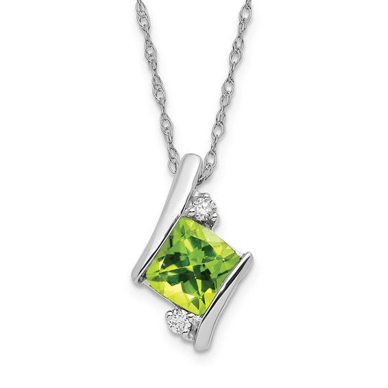 Cushion Cut Gemstone & Diamond Pendants-Chris's Jewelry