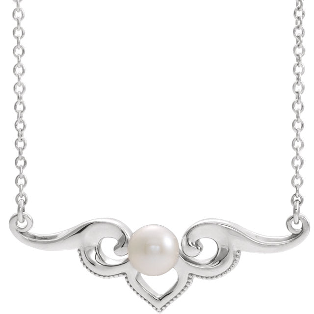 Freshwater Cultured Pearl Bar 18" Necklace-86940:609:P-Chris's Jewelry