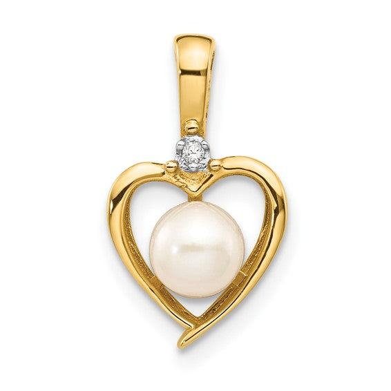 Gemstone and Diamond Heart Pendants-XBS495-Chris's Jewelry